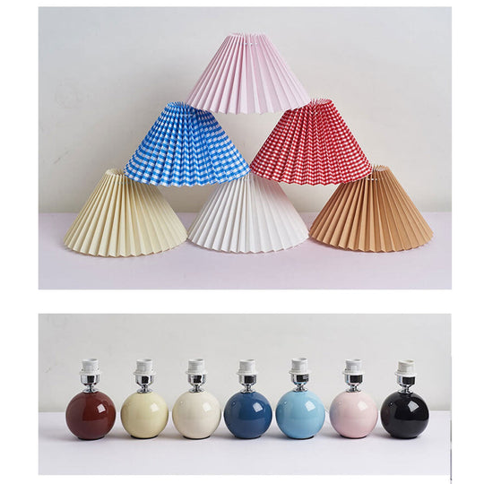 RetroFlair | Nordische Minimalistische Keramische Falten 1-Licht Tischlampe