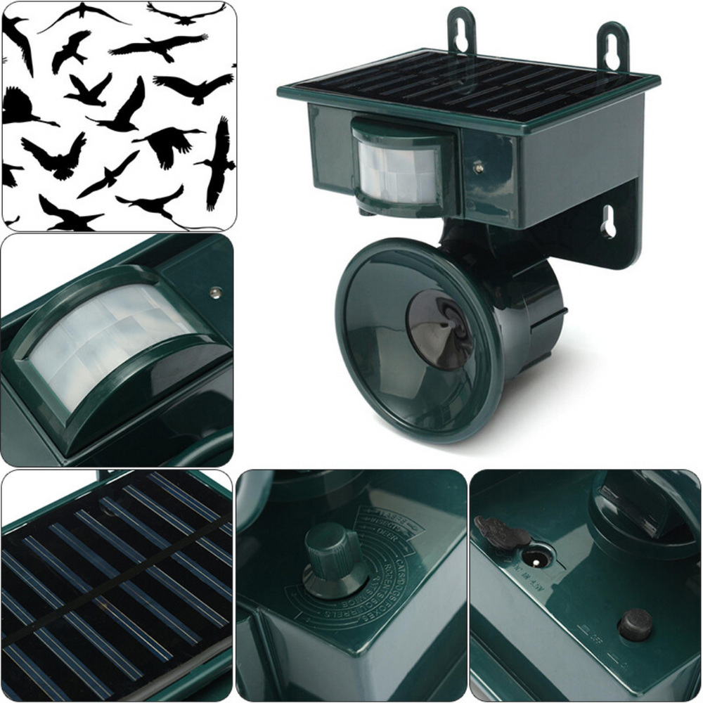 TerraGuard | Wetterfester Vogelvertreiber mit PIR & Solarenergie