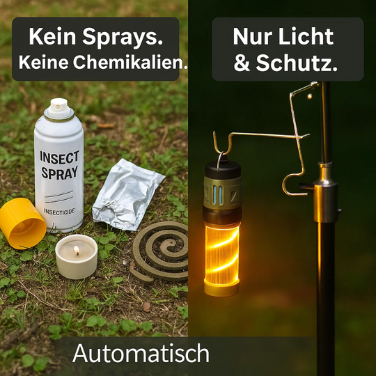 BuzzAway | Wiederaufladbare Outdoor-Mückenabwehrlampe