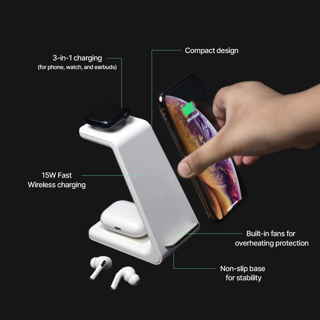 PowerDock | Ladestation – All-in-One Schnelllösung für Apple & Samsung
