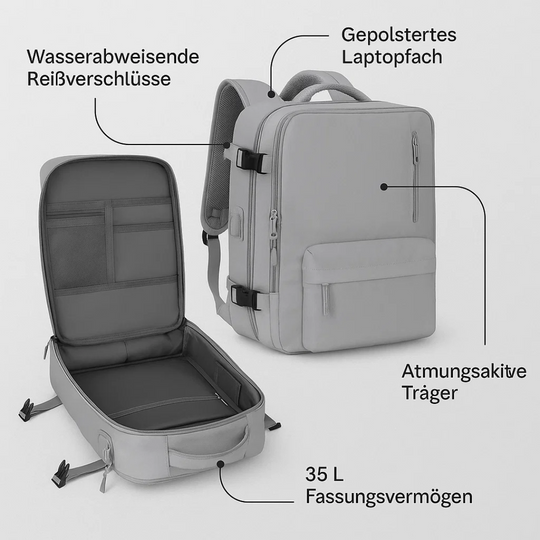 TrekShell | Wasserdichter Reiserucksack für Damen