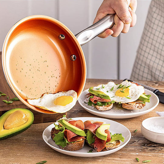 CopperChef | Deluxe Kupferpfanne für präzises Kochen