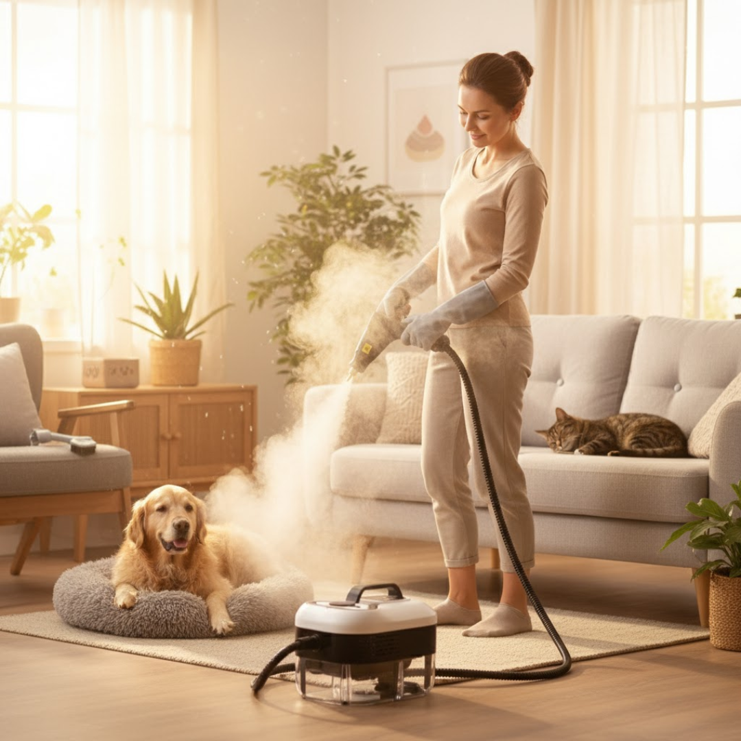 SteamMax | 2500W Hochdruck-Dampfreiniger mit Handschuhen