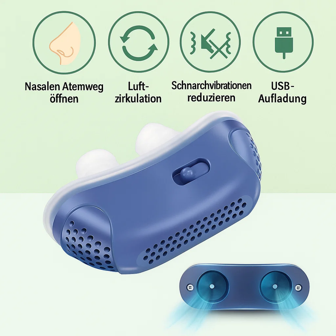 SnoreFree | Micro-CPAP Schlafapnoe-Gerät für Reisen & Anti-Schnarchen