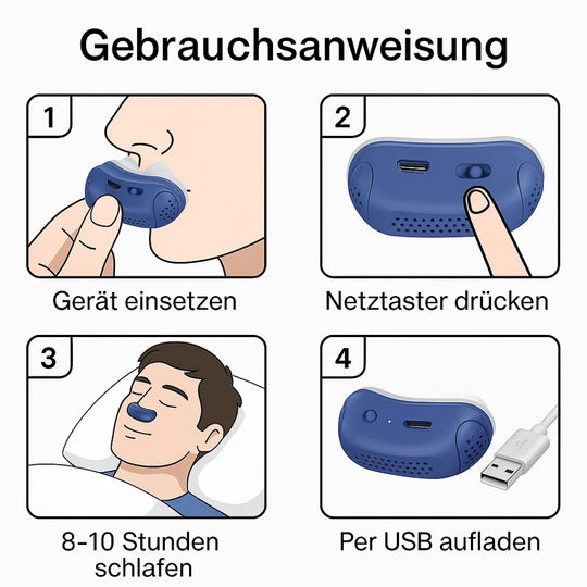 SnoreFree | Micro-CPAP Schlafapnoe-Gerät für Reisen & Anti-Schnarchen