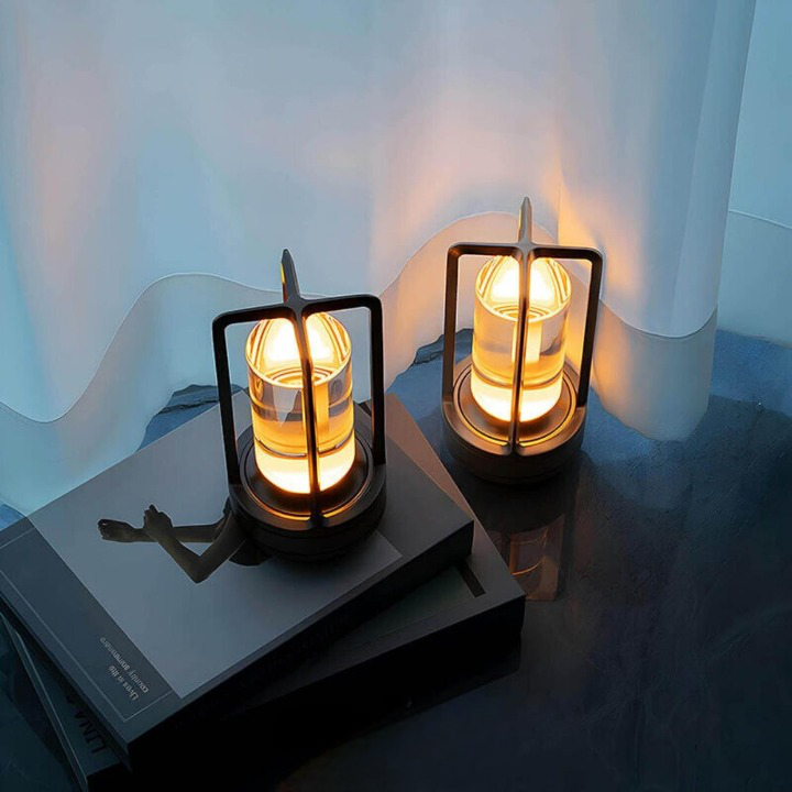 GleamHaven | Elegante Tragbare Tischlampe