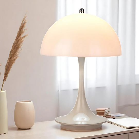 NordicLume | Pilzlampe LED Tischlampe mit Akku & kabellosem Design für Zuhause