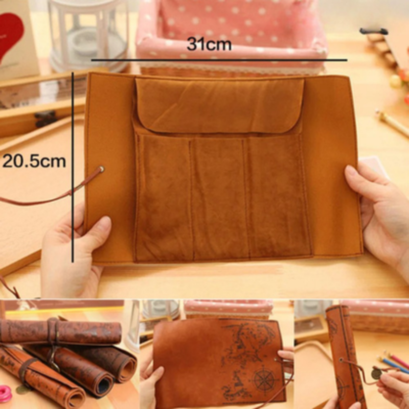 MapRoll | Vintage Leder Stiftetui