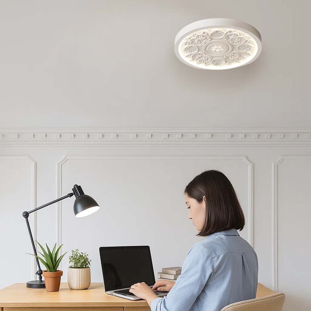 GlowMira | Moderne Harz-Deckenlampe mit variabler Lichtfarbe