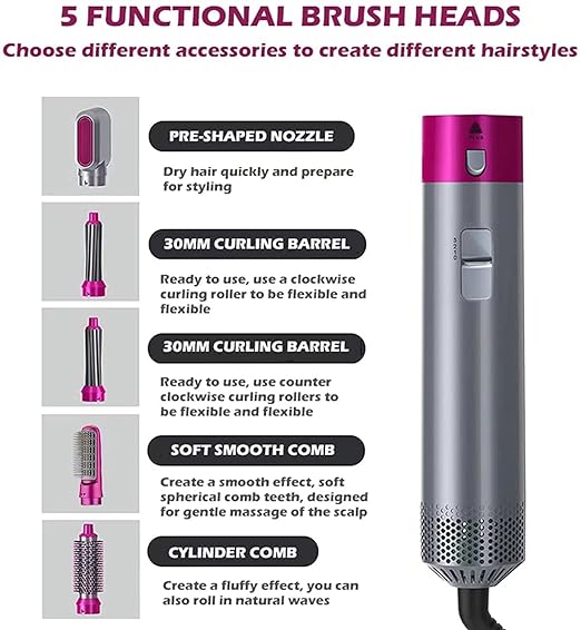 AuraStyle | Styling-Tool – 5-in-1 Warmluft-Haarstyler