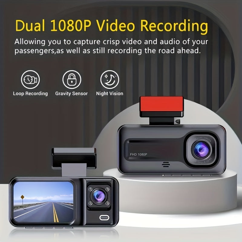 TriCam | 1080P Dash Cam – Front-, Kabinen- & Rückaufzeichnung
