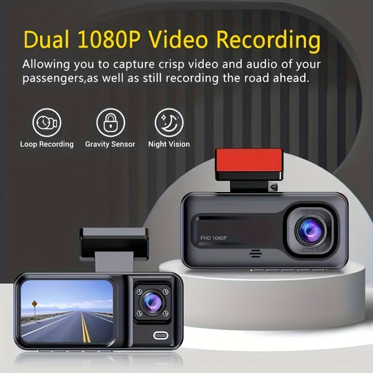TriCam | 1080P Dash Cam – Front-, Kabinen- & Rückaufzeichnung
