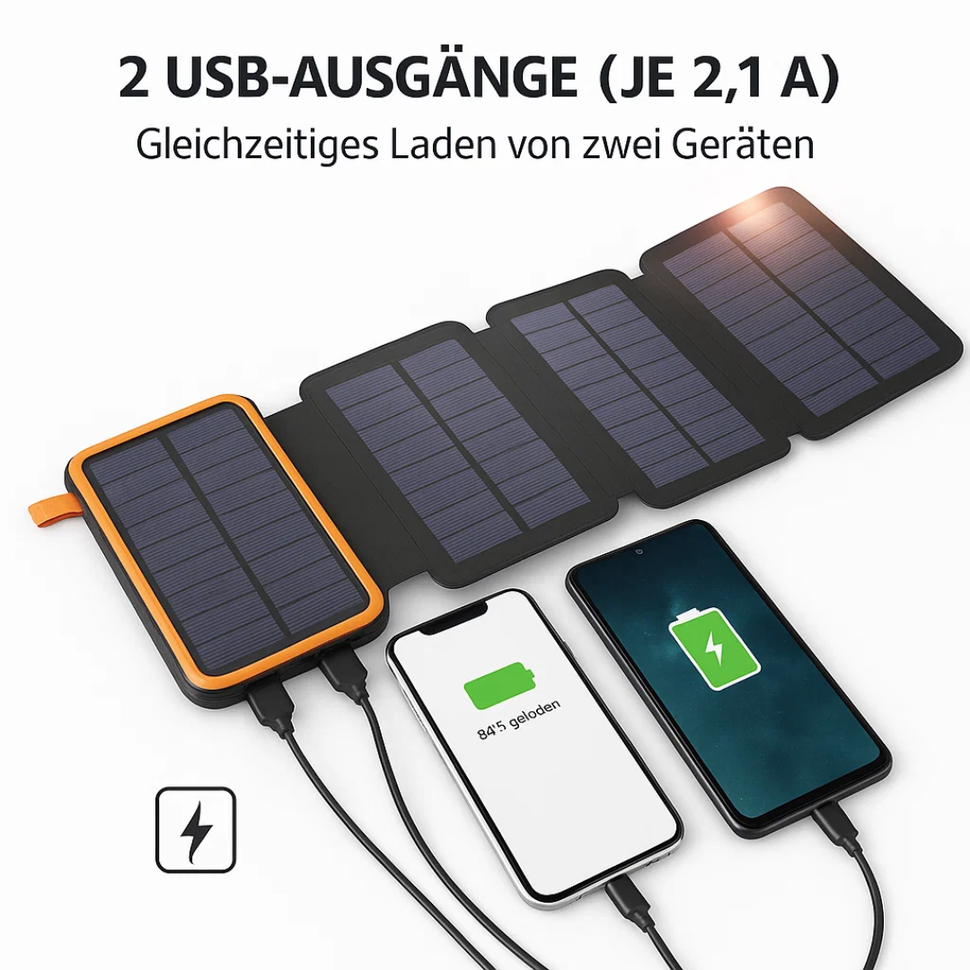 EcoCharge | Hochkapazitäts-Solar-Powerbank für ultimative Unabhängigkeit