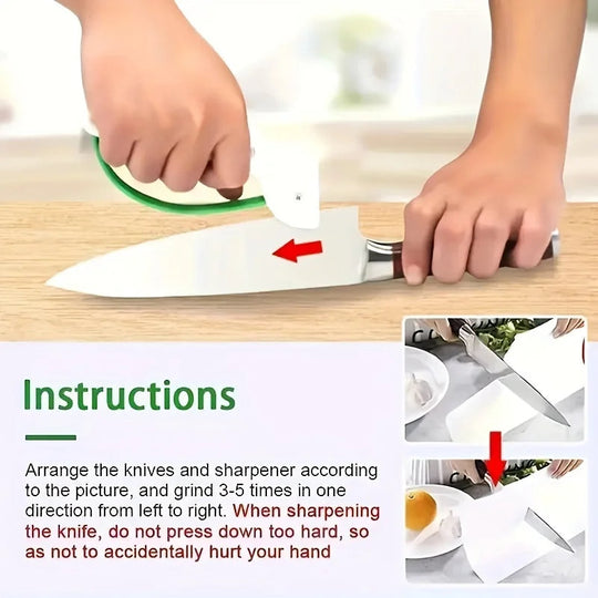 SharpMate | Kompakter manueller Messerschärfer für Küchen- und Gartenwerkzeuge