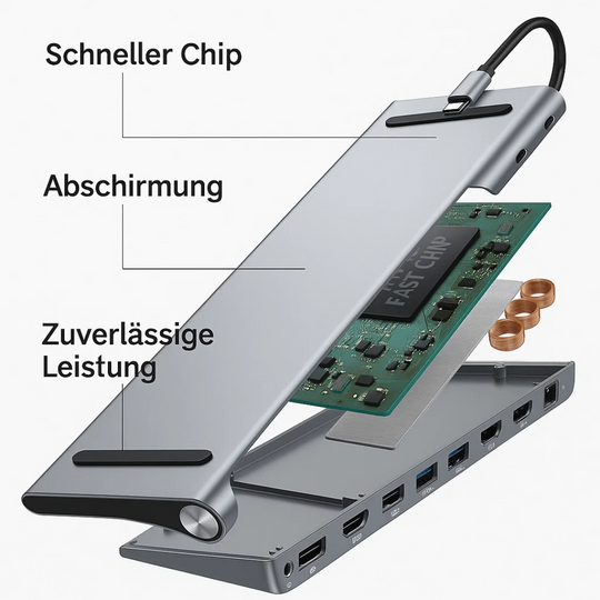 LapStation | Pro- 11 in 1 Laptop-Dockingstation