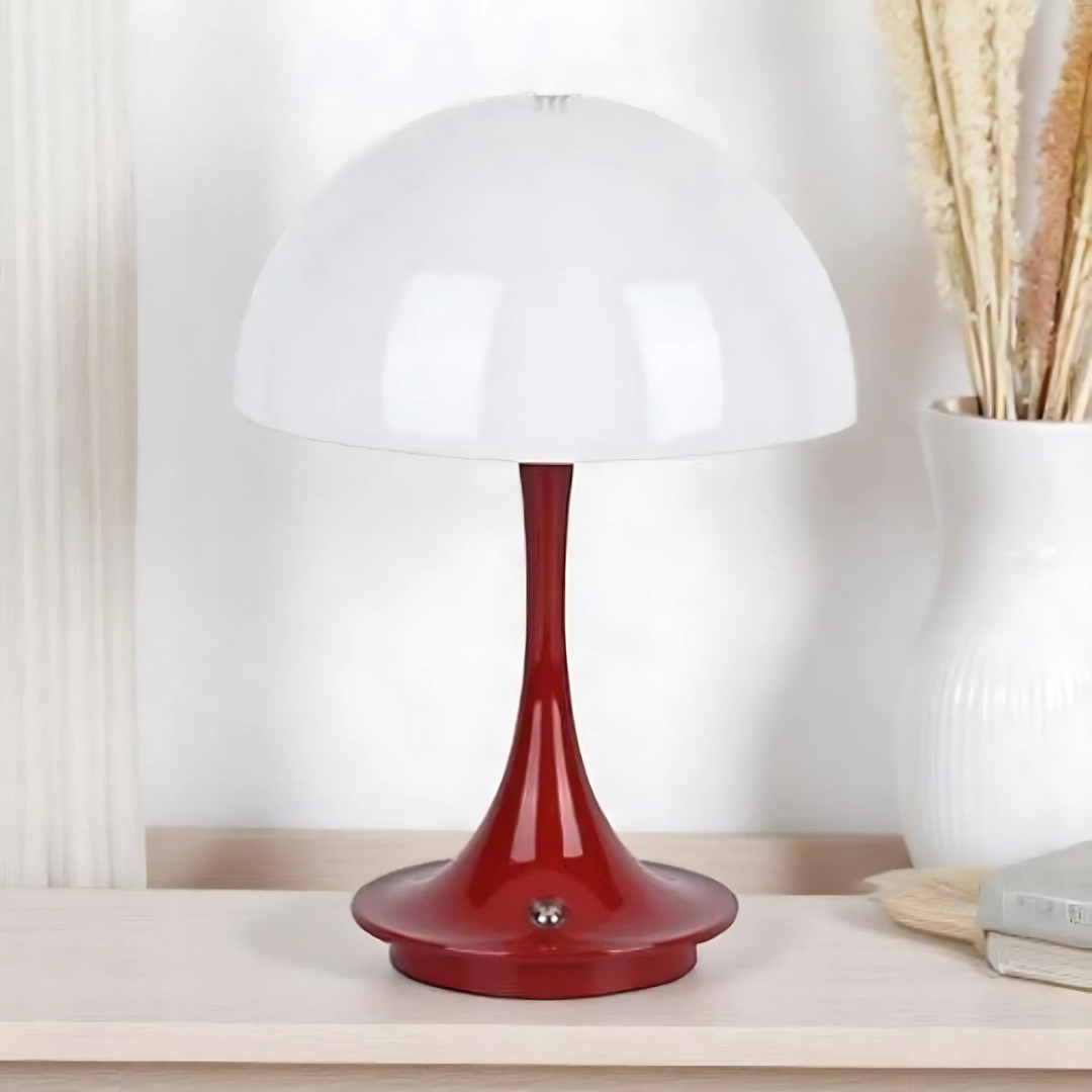NordicLume | Pilzlampe LED Tischlampe mit Akku & kabellosem Design für Zuhause