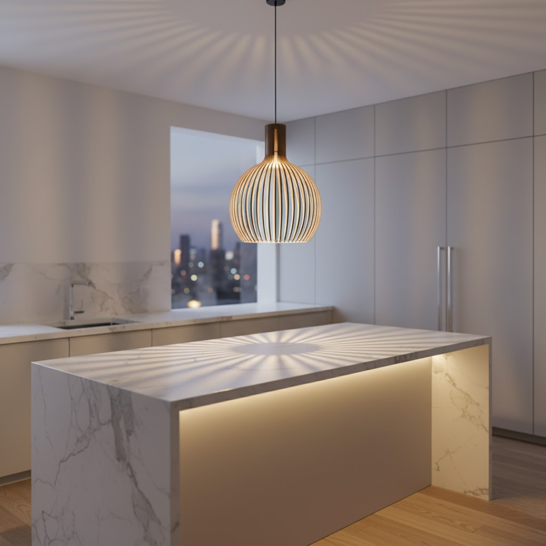 LignaLuxe | Handgefertigte Holz-Pendelleuchte