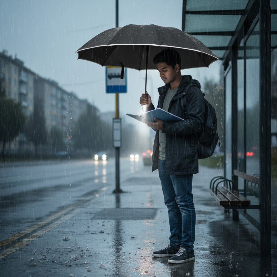 StormShield | Vollautomatischer Regenschirm mit LED-Beleuchtung