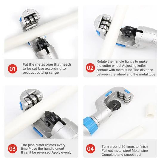TubeSlice | Robuster Rohrschneider für Metall- und PVC-Rohre