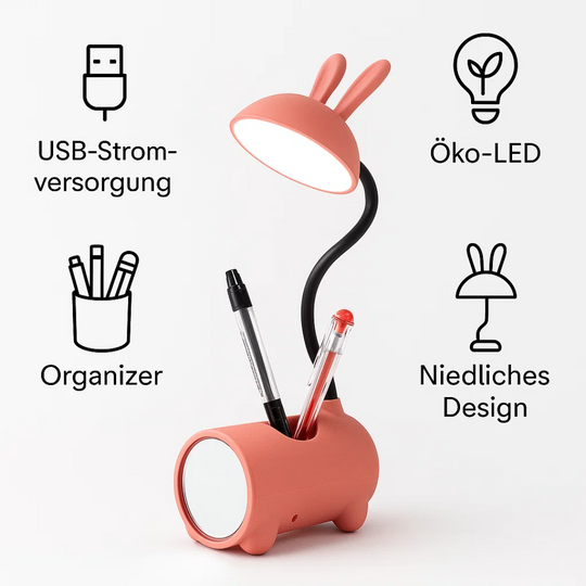 LumoBun | Kreative LED Tischlampe mit Stifthalter