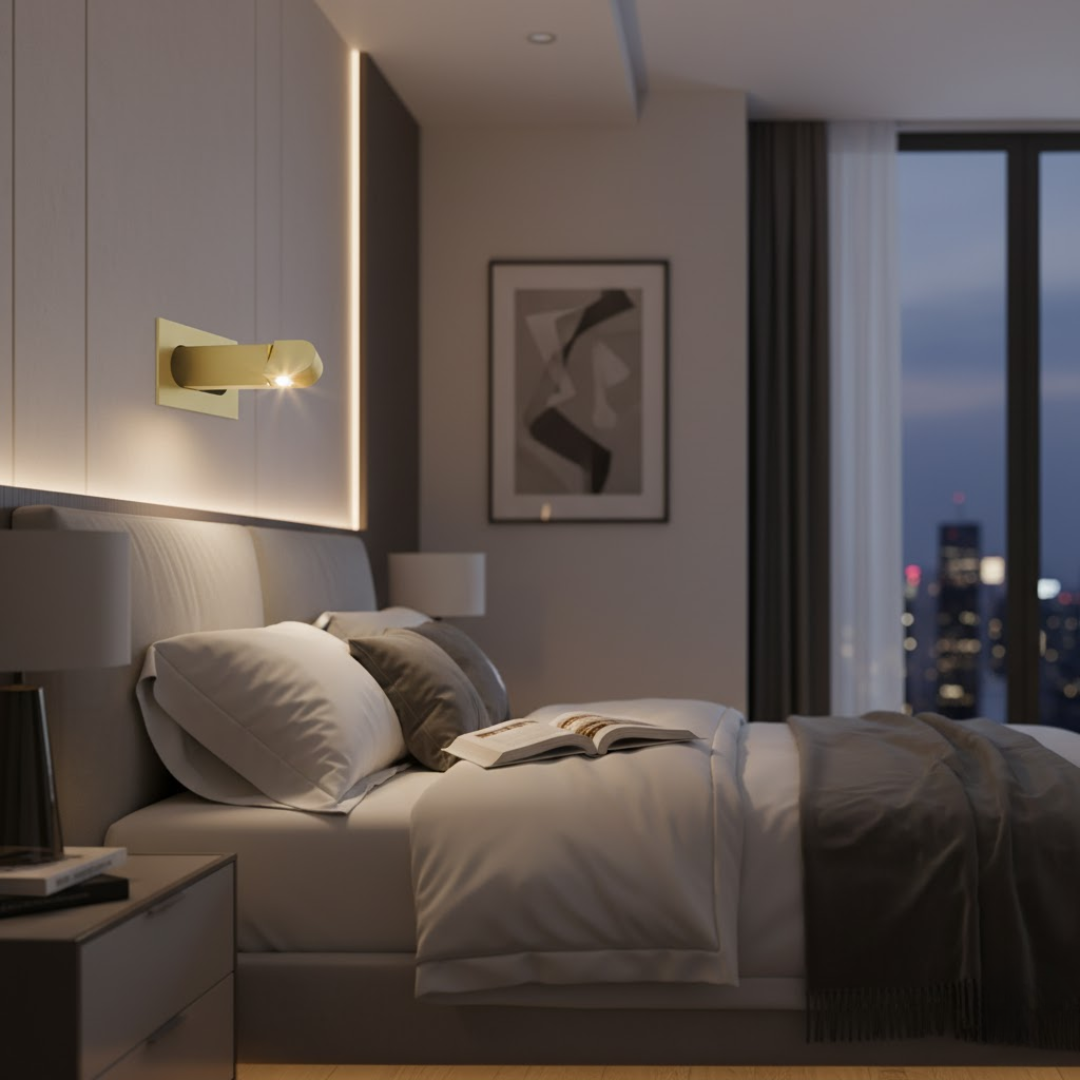 GlowPoint | Moderne Nachttischlampe – LED-Licht mit Schalter