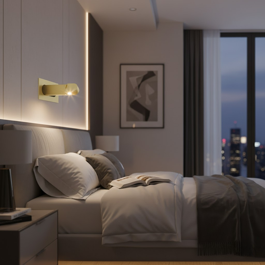 GlowPoint | Moderne Nachttischlampe – LED-Licht mit Schalter