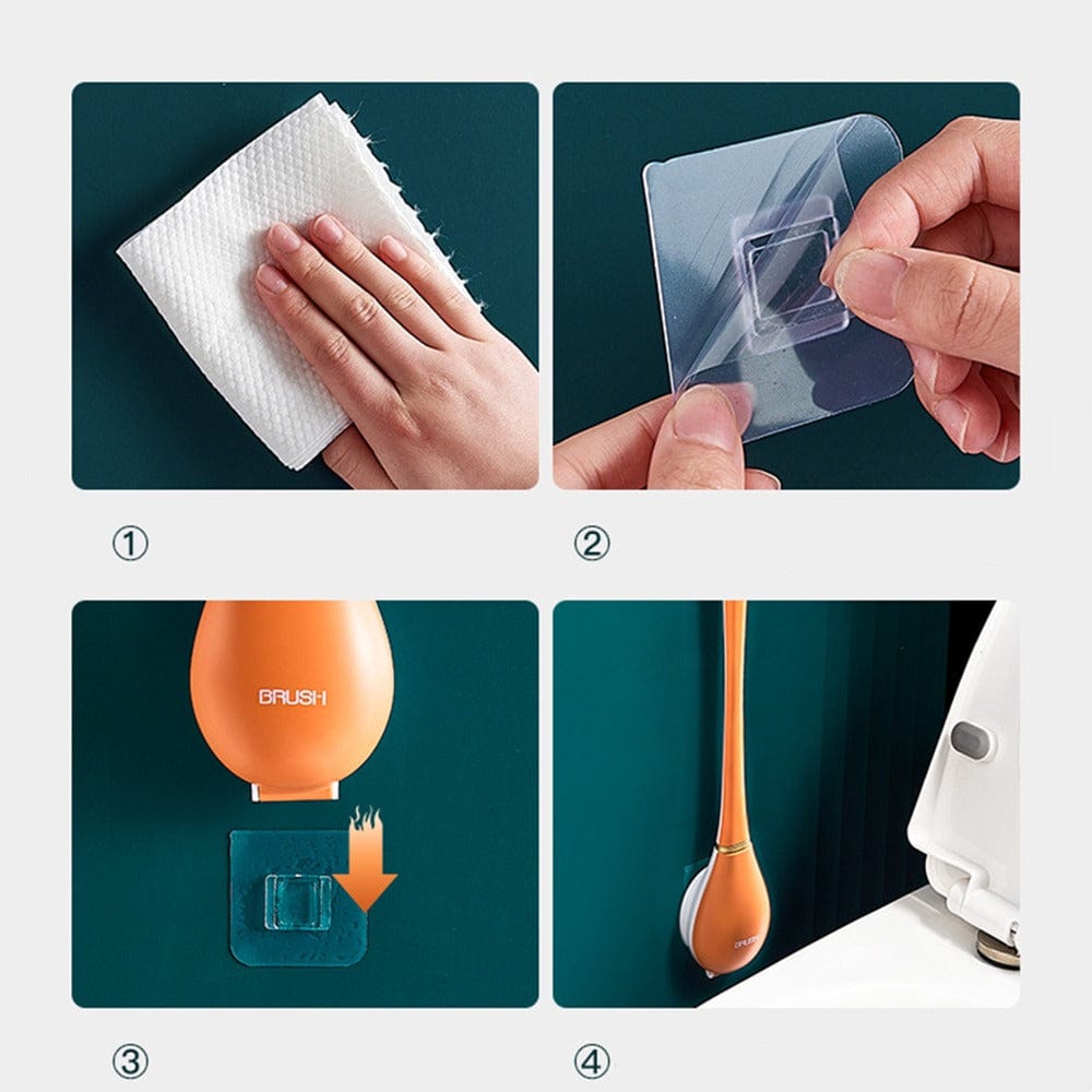 PureBrush | Elegante WC-Bürste mit antibakteriellem Silikonkopf