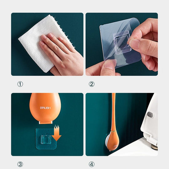 PureBrush | Elegante WC-Bürste mit antibakteriellem Silikonkopf