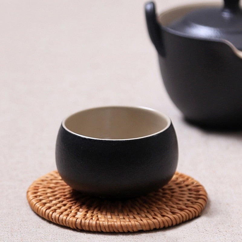 CoastNest | 6-teiliges Rattan-Untersetzer-Set