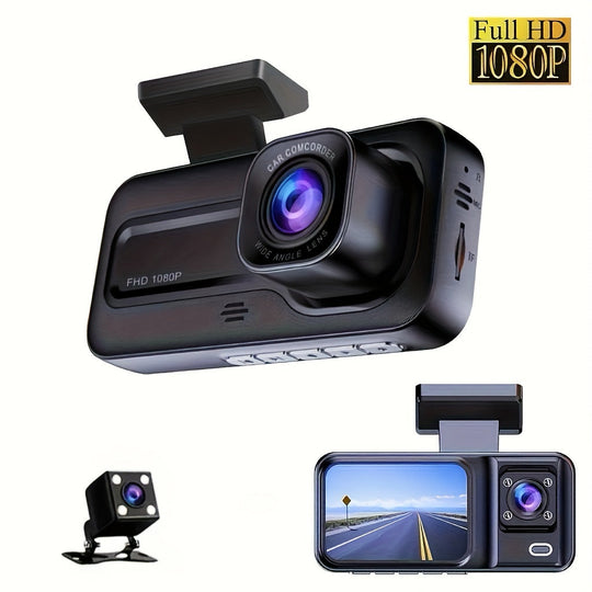 TriCam | 1080P Dash Cam – Front-, Kabinen- & Rückaufzeichnung