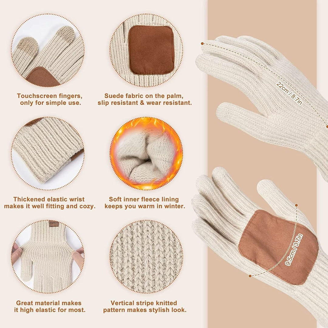 KnitStyle | Winter-Set – Mütze, langer Schal & Touchscreen-Handschuhe