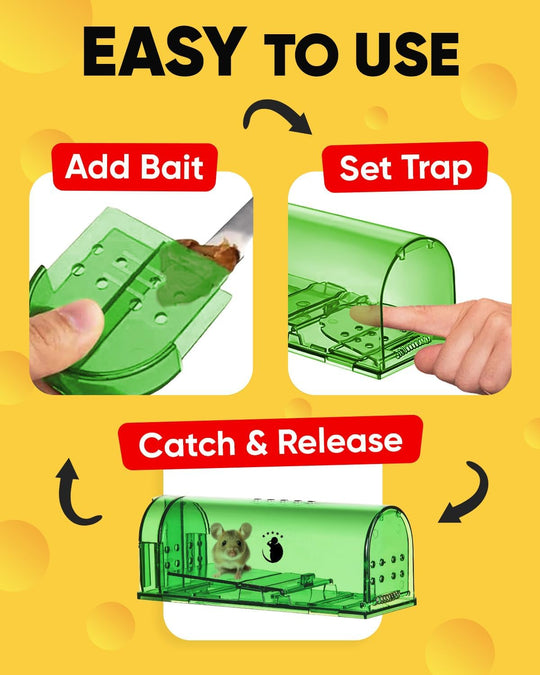 SafeTrap | 4er-Pack Mäusefalle