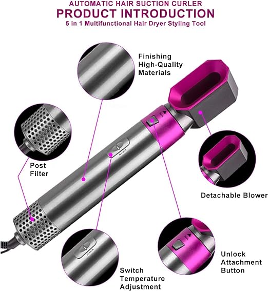 AuraStyle | Styling-Tool – 5-in-1 Warmluft-Haarstyler