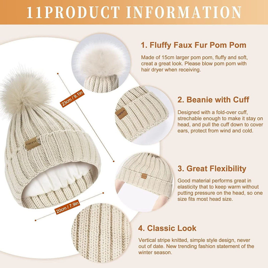 KnitStyle | Winter-Set – Mütze, langer Schal & Touchscreen-Handschuhe