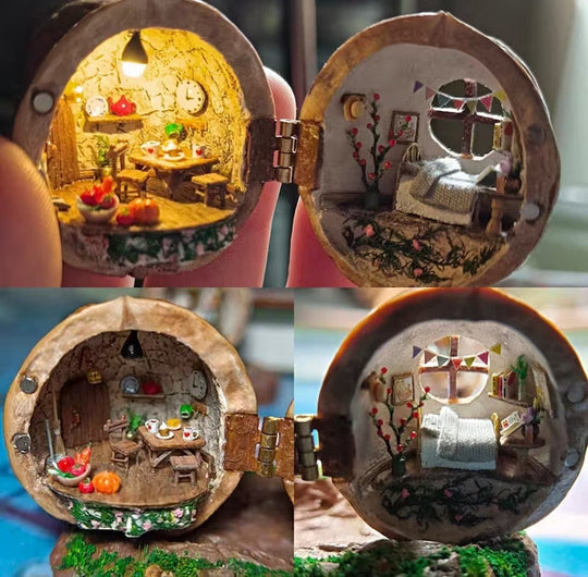 NutCottage | Handgemachtes Minihaus aus Walnussschale – Natürlich & Charmant