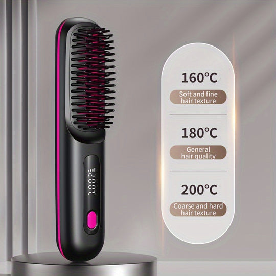 SleekMate | Tragbarer Haarglätterkamm mit Schnellaufheizung