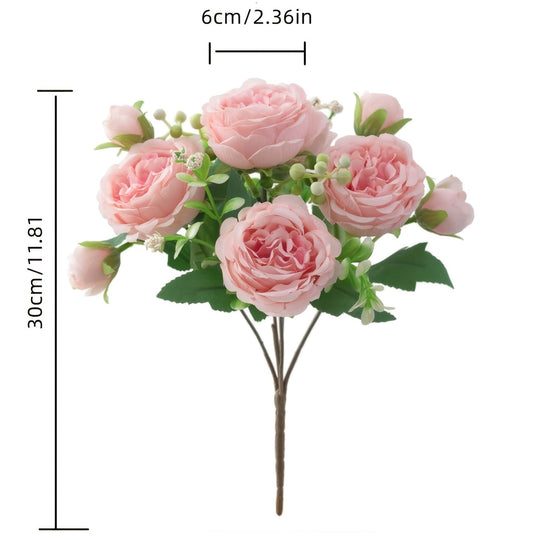 NovaRose | Kunstrosen 5 Köpfe – Vielseitige Tischdeko