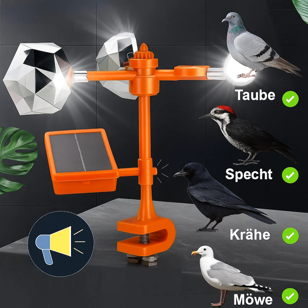 ReflectaSpin | 360 Grad Reflexions-Solarbetriebener Vogelvertreiber