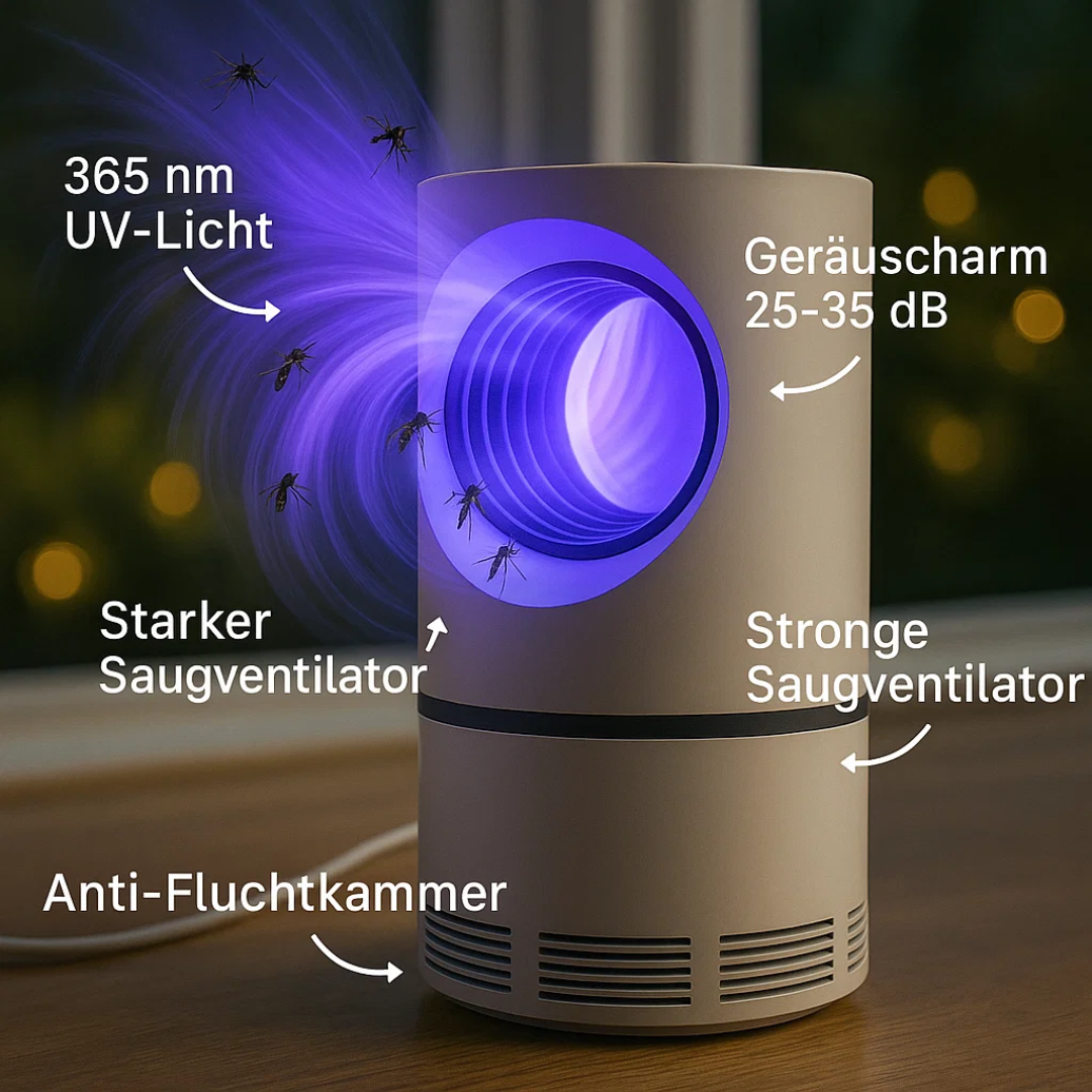 BugAway | Elektrische UV-Fliegenfalle für Innen & Außen