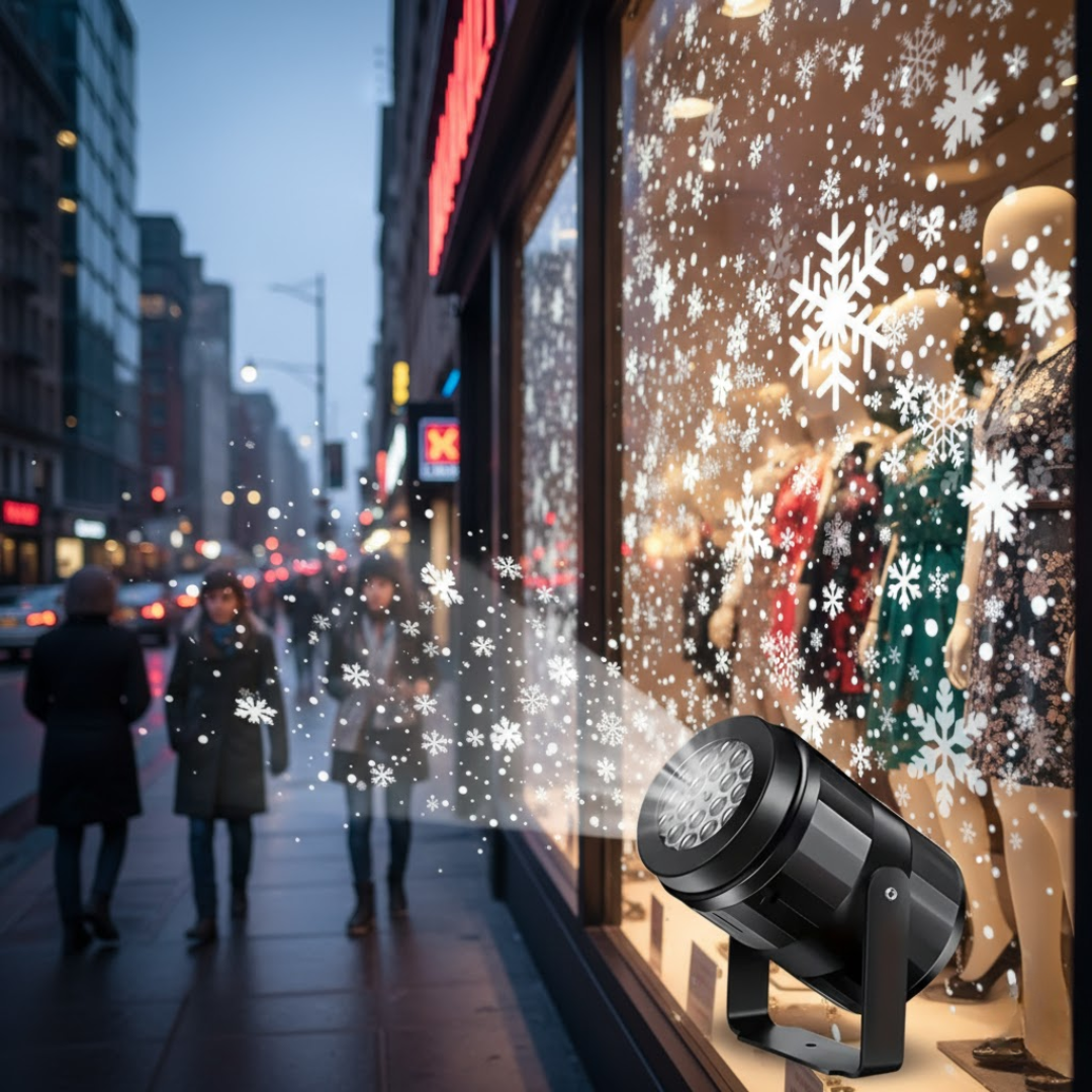 SnowMagic | Schneeflocken-Projektor – Innen/Außen LED Schneefall
