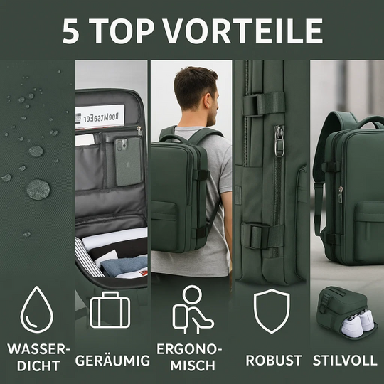 TrekShell | Wasserdichter Reiserucksack für Damen