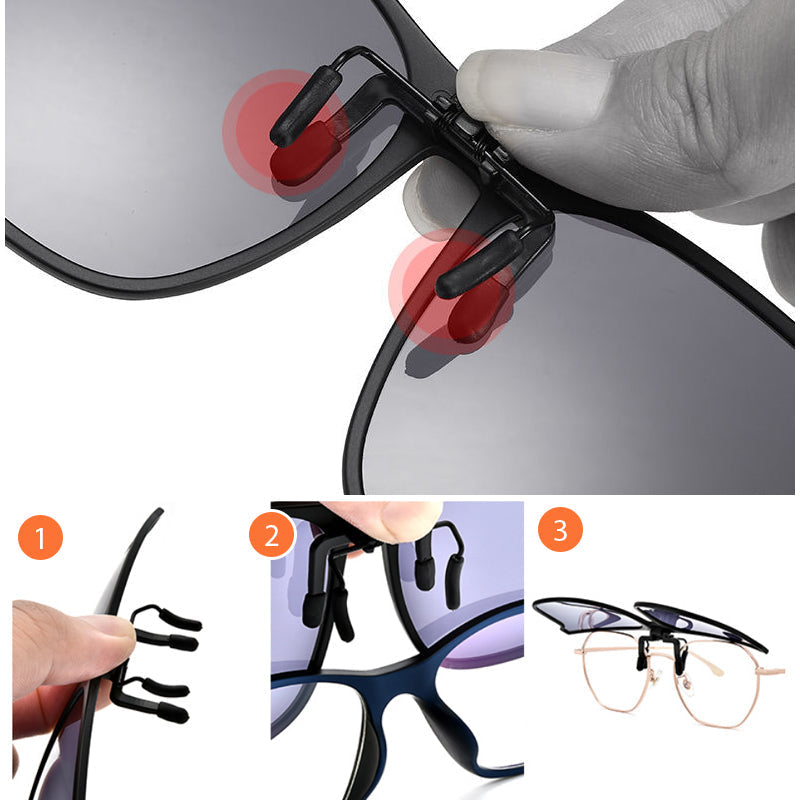 OptiClip | Polarisierter Aufsatz für klare Sicht beim Fahren