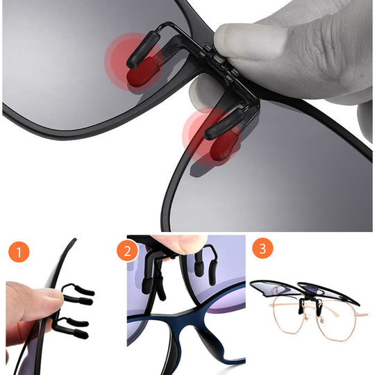 OptiClip | Polarisierter Aufsatz für klare Sicht beim Fahren