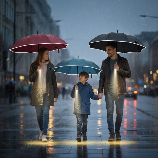 StormShield | Vollautomatischer Regenschirm mit LED-Beleuchtung