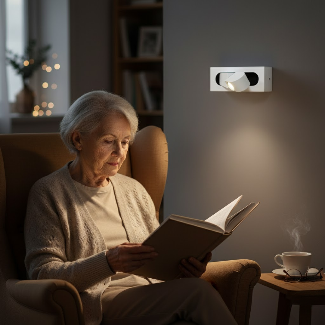 GlowPoint | Moderne Nachttischlampe – LED-Licht mit Schalter