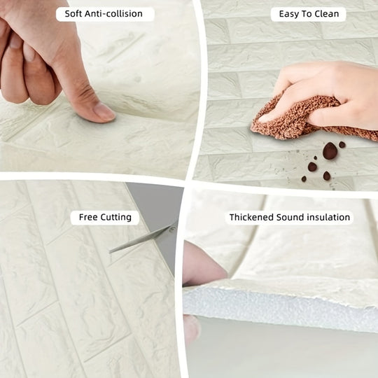 FoamLux | 3D Ziegel Paneele – Geräuschdämpfend & abwischbar