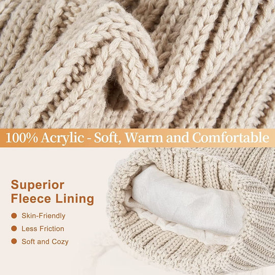 KnitStyle | Winter-Set – Mütze, langer Schal & Touchscreen-Handschuhe