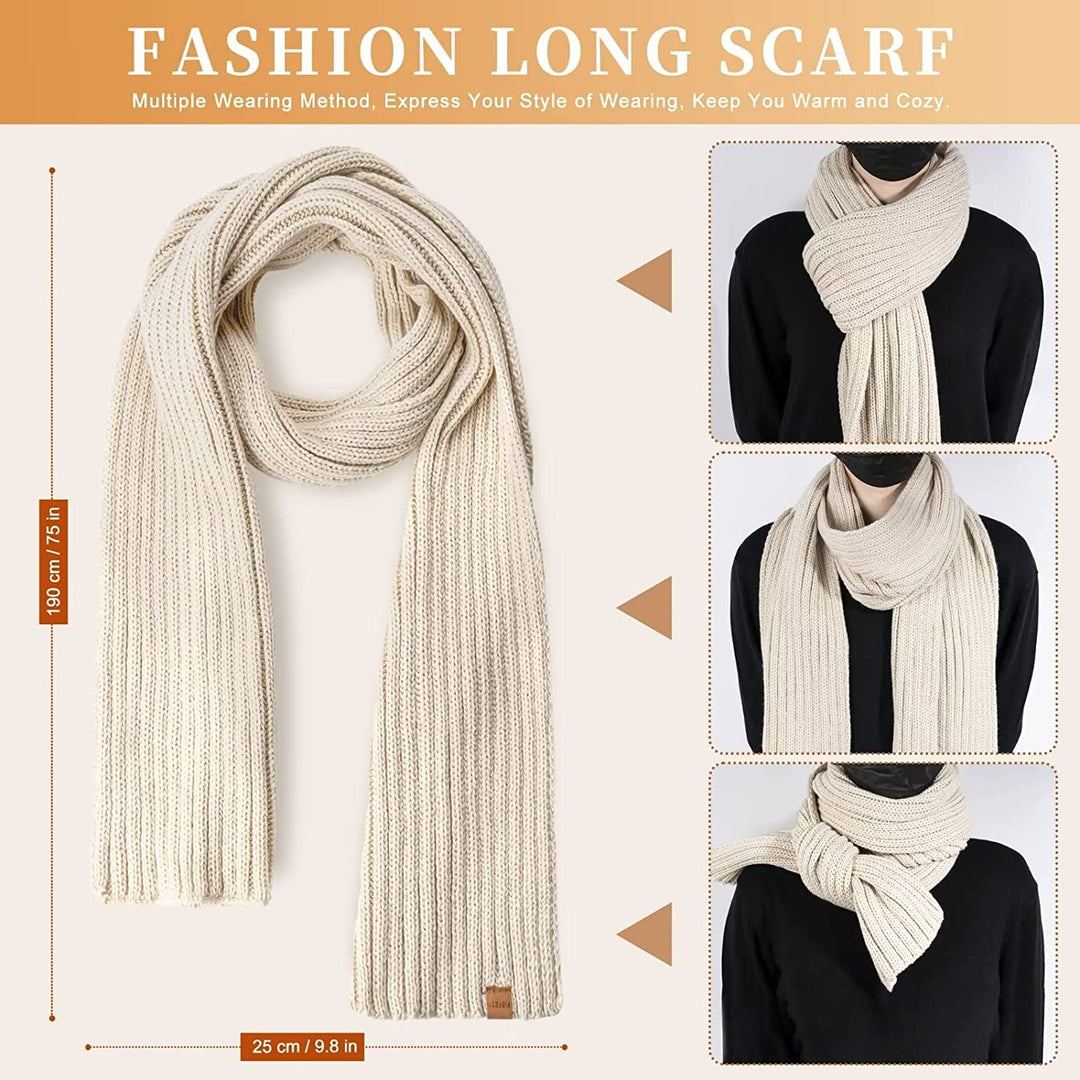 KnitStyle | Winter-Set – Mütze, langer Schal & Touchscreen-Handschuhe