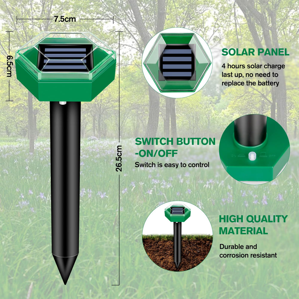 VibeFence | Solar-Maulwurfabwehr mit 465 m² Wirkfläche