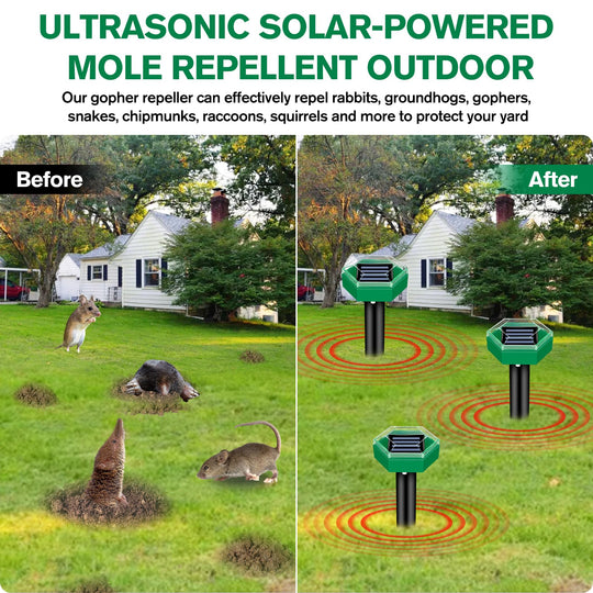 VibeFence | Solar-Maulwurfabwehr mit 465 m² Wirkfläche